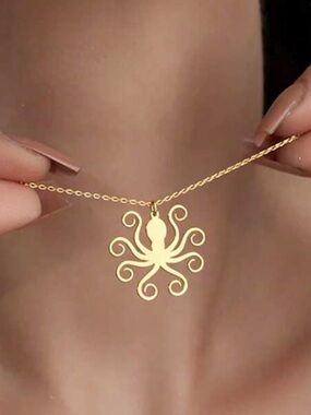 Gold Octopus Necklace